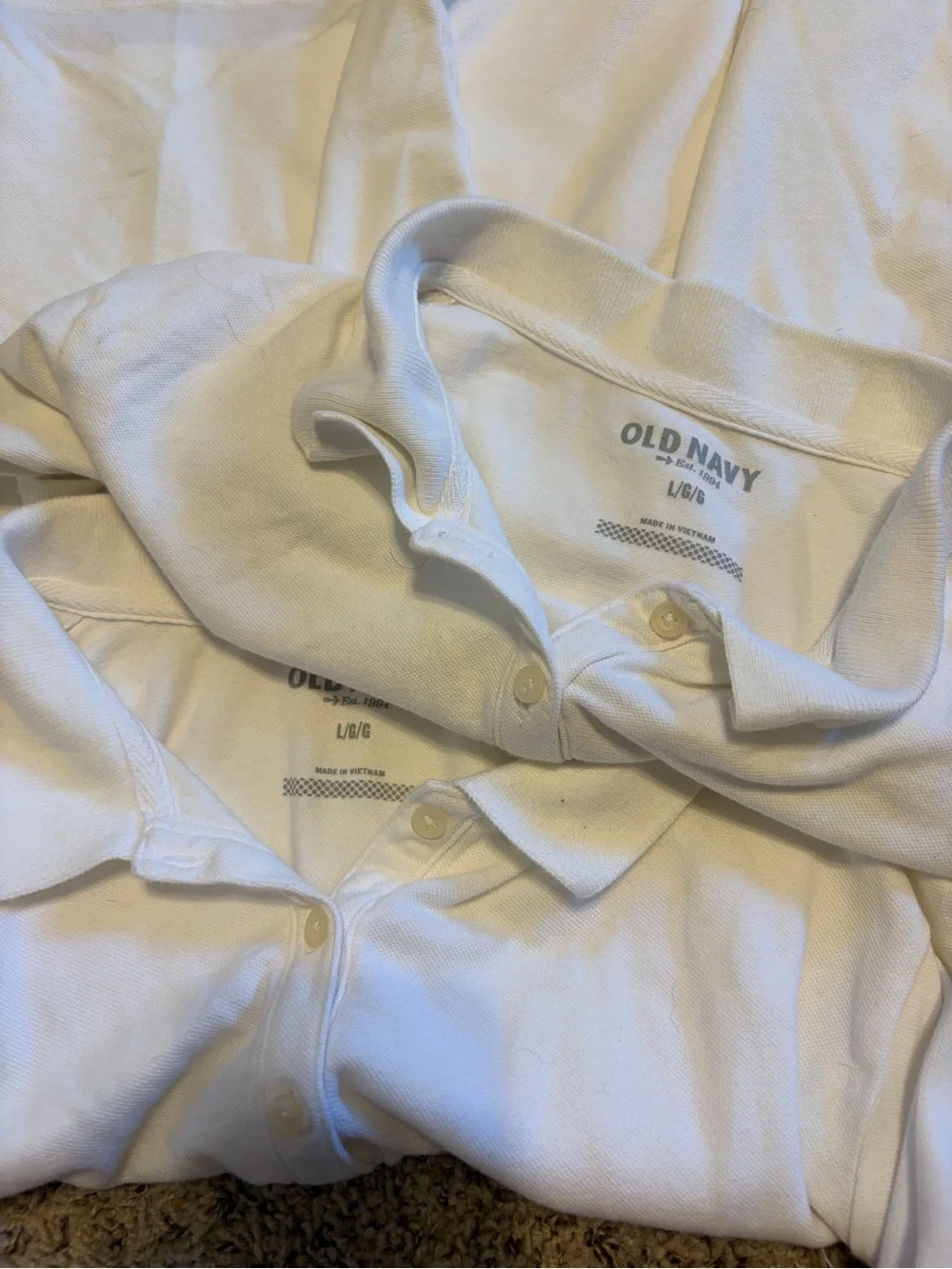 Old Navy White Girls Polo Shirt Duo - Short Sleeve